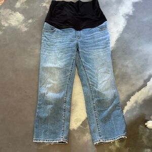 Hatch 30” Maternity High Rise Blue Denim Jeans